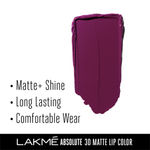 Buy Lakme Absolute 3D Lipstick, Purple Evening (3.6 g) - Purplle