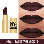 Buy NY Bae Runway Matte Lipstick | Infused With Argan Oil | Purple | Moisturising | Long Lasting | Light weight- Backstage Look 12 (4.5 g) - Purplle