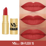 Buy NY Bae Runway Matte Lipstick | Infused With Argan Oil | Red | Moisturising | Long Lasting | Light weight- On Fleek 15 (4.5 g) - Purplle