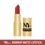 Buy NY Bae Argan Oil Infused Matte Lipstick Runway Range - Passe 8 (4.5 g) | Red | Creamy Matte Finish | Enriched with Argan Oil | Rich Colour Payoff | Full Coverage | Long lasting | Smudgeproof | Weightless | Cruelty Free - Purplle