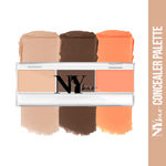 Buy NY Bae Concealer Palette with Contour & Orange Color Corrector, For Fair Skin, Maskin' at Manhattan - Golden Pulitzer Light Show 6 (1.5 g X 3) - Purplle