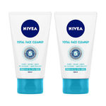 Buy NIVEA Face Wash Total Face Clean Up 50ml Pack of 2 - Purplle