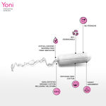 Buy Yoni - 100% Organic Biodegradable Cotton Tampons (Medium 16) - Purplle
