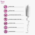Buy Yoni - 100% Organic Biodegradable Cotton Tampons (Medium 16) - Purplle