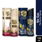 Buy Set Wet Global Edition London Luxury and New York Nights,No Gas Perfume Body Spray & Deodorant For Men, Each 120 ml (Pack of 2) - Purplle