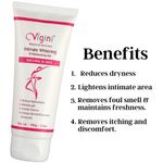 Buy Vigini 100% Natural Actives Vaginal Intimate Whitening Lightening Moisturier Gel Non Staining Water Based Wash Able (100 gm) - Purplle