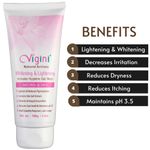 Buy Vigini 100% Natural Actives Intimate Feminine Hygiene Vaginal Lightening Whitening Gel Wash for Women, V Moisturizer Lubricating Lubricant Lubrication Lube Gel Jelly No Added Color Non Staining (200 g) - Purplle