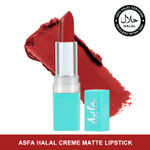 Buy Asfa Halal Creme Matte Lipstick, Crimson Glam 16 (4.2 g) - Purplle