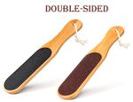 Buy AY Double Sided Foot File For Dead Skin Callus Remover Pedicure Tool With Wooden Handle - Purplle