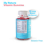 Buy By Nature Hair Skin Nails Vitamin Gummies with Biotin & Folic Acid(30 Day Pack) - Purplle