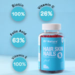 Buy By Nature Hair Skin Nails Vitamin Gummies with Biotin & Folic Acid(30 Day Pack) - Purplle