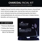 Buy OxyGlow Herbals Charcoal Facial Kit,63 gm,Deep clean,soothe,hydrate skin - Purplle
