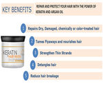 Buy OxyGlow Herbals Keratin hair mask,500 ml, Deep Condition, Frizz control - Purplle