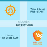 Buy DermDoc UVA & UVB Broad Spectrum Sunscreen with SPF 50 & PA+++ (50 gm)|For All Skin Type|No White Cast, Water & Sweat Resistant|Paraben Free, Sulfate Free, Cruelty Free - Purplle