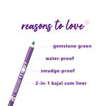 Buy Plum NaturStudio All-Day-Wear Kohl Kajal Gemstone Green with FREE SHARPENER (1.2 g) - Purplle