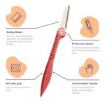 Buy Sanfe Foldable Pretty Face Razor For Women For Hair Removal (3 units) - Upper Lips, Chin, Peach Fuzz - Stainless Steel Blade (Multicolor) - Purplle