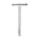 Buy Bombay Shaving Company Silver Metal Precision Safety Razor | 5 Feather Blades Free | Stainless Steel - Purplle