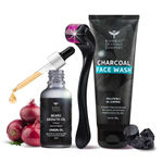 Buy Bombay Shaving Company 4 Step Beard Growth Kit with Onion Beard Growth Oil, Charcoal Face Wash & Beard Activator (Derma roller) For Fast Beard Growth (Set of 3) 250 gm - Purplle