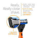 Buy USTRAA Gear 5 Shaving Razor (Handle + Blade) - Orange - 5-Blade Platinum coated blades with lubrication strips - Purplle