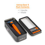 Buy USTRAA Gear 5 Shaving Razor (Handle + Blade) - Orange - 5-Blade Platinum coated blades with lubrication strips - Purplle