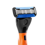 Buy USTRAA Gear 5 Shaving Razor (Handle + Blade) - Orange - 5-Blade Platinum coated blades with lubrication strips - Purplle