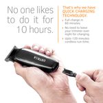 Buy Ustraa Chrome Beard Trimmer for men - Corded & Cordless with Quick Charging - upto 120 min runtime - Titanium Coated Stainless Steel Blade – 5 Adjustable Combs - LED Battery Display - Purplle
