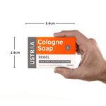 Buy USTRAA Rebel - Cologne Soap with Oak & Walnut - 125 gm - Pack of 3 - Scrub soap for exfoliation and Cologne Fragrance - Purplle