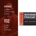 Buy Ustraa Soap-Activated Charcoal-100g (Pack of 8) - Purplle