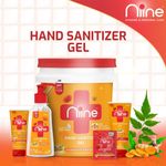 Buy Niine Gel based Hand Sanitizer Sachet with Goodness of Neem and Turmeric, 70% Alcohol , 1 ml Sachet (Pack of 500) - Purplle