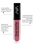 Buy AYA Combo Pack of True Matte Ultra Smooth Matte Lipgloss Lip Cream, 02 Red (6 ml) and 06 Pink Nude (6 ml) - Purplle