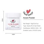 Buy Gelfavor Acrylic Powder Builder Crystal Polymer Nail Art Design False Tips Nail Art Acrylic Powder For Manicure Nails Polymer Tools (GF-10g-White) - Purplle