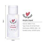 Buy Gelfavor Acrylic Powder Builder Crystal Polymer Nail Art Design False Tips Nail Art Acrylic Liquid For Manicure Nails Polymer Tools (GF-30ml-Acrylic Liquid + Brush) - Purplle