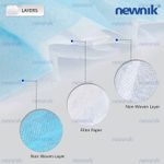 Buy Newnik Disposable Earloop Face Masks Germ Dust Protection Three Layer Non-Woven Fabric Disposable Surgical Face Masks/Surgical Masks/Mouth Masks/Dust Mask 3Ply -100 Pcs (Blue) - Purplle