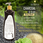 Buy Volamena Charcoal lime clay body wash (300 ml) - Purplle