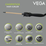 Buy VEGA VHCS-01 Hair Curler with 7x10 mm Rectangular Ceramic Barrel, Black - Purplle