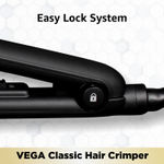 Buy VEGA Classic Hair Crimper With Quick Heat Up & Ceramic Coated Plates, (VHCR-01), Black - Purplle