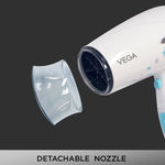 Buy VEGA Insta Wave Foldable Hair Dryer With Cool Shot Button & 3 Heat/Speed Setting (VHDH-22), White - Purplle