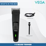Buy VEGA T-3 Beard trimmer - Quick Charge, Corded/Cordless & USB Charging, (VHTH-19),Black - Purplle