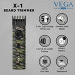 Buy VEGA X-1 Beard Trimmer Runtime: 90 min Trimmer for Men (Multicolor - Purplle