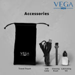 Buy VEGA X-2 Beard Trimmer Runtime: 90 min Trimmer for Men (Black, Silver) - Purplle