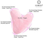 Buy Gorgio Professional Rose Quartz Heart Shape Gausha (Grq035) - Purplle