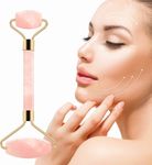 Buy Gorgio 2 In 1 Face Roller And Gua Sha Board Made Of Authentic Rose Quartz, Facial Massager, Jade Roller Alternative, Anti-Aging Facial Massage Gift Set - Purplle