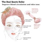 Buy Gorgio 2 In 1 Face Roller And Gua Sha Board Made Of Authentic Rose Quartz, Facial Massager, Jade Roller Alternative, Anti-Aging Facial Massage Gift Set - Purplle