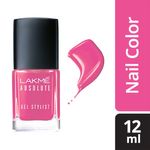 Buy Lakme Absolute Gel Stylist Nail Color, Pink Date, 12ml - Purplle