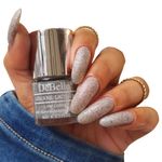 Buy DeBelle Gel Nail Lacquer Estella (Silver with Black Glitter) - (8 ml) - Purplle