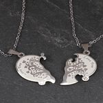 Buy Crunchy Fashion Heart Shaped Couple Pendant Necklace - Purplle