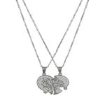 Buy Crunchy Fashion Heart Shaped Couple Pendant Necklace - Purplle