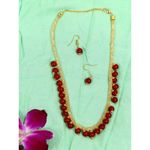 Buy Crunchy Fashion Gold Plated Jewellery Pearl Necklace set - Purplle