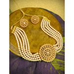 Buy Crunchy Fashion White Pearl Choker Necklace Earrings Set - Purplle