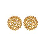 Buy Crunchy Fashion White Pearl Choker Necklace Earrings Set - Purplle